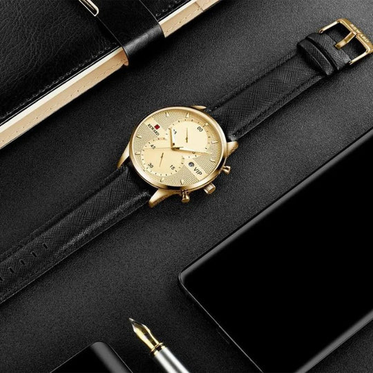 Luksus Kronograf Holdbar Kvarts Ur