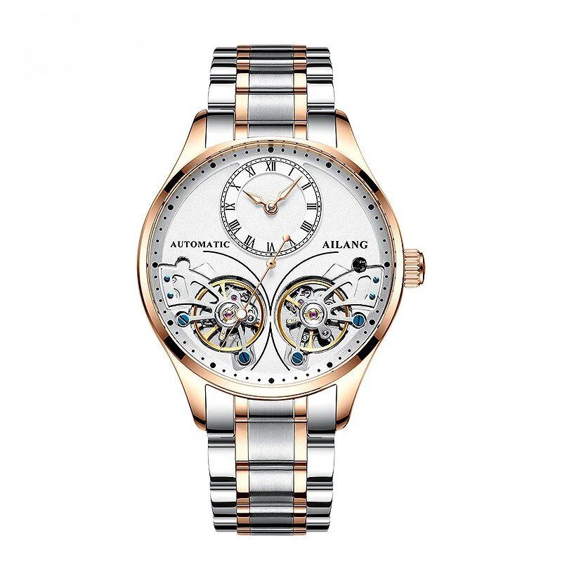 Dobbelt Tourbillon Luminøs Mekanisk Ur