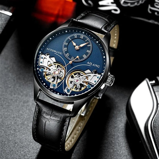 Dobbelt Tourbillon Luminøs Mekanisk Ur