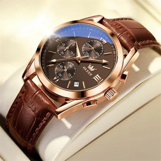Quartz Lysende Kronograf Ur