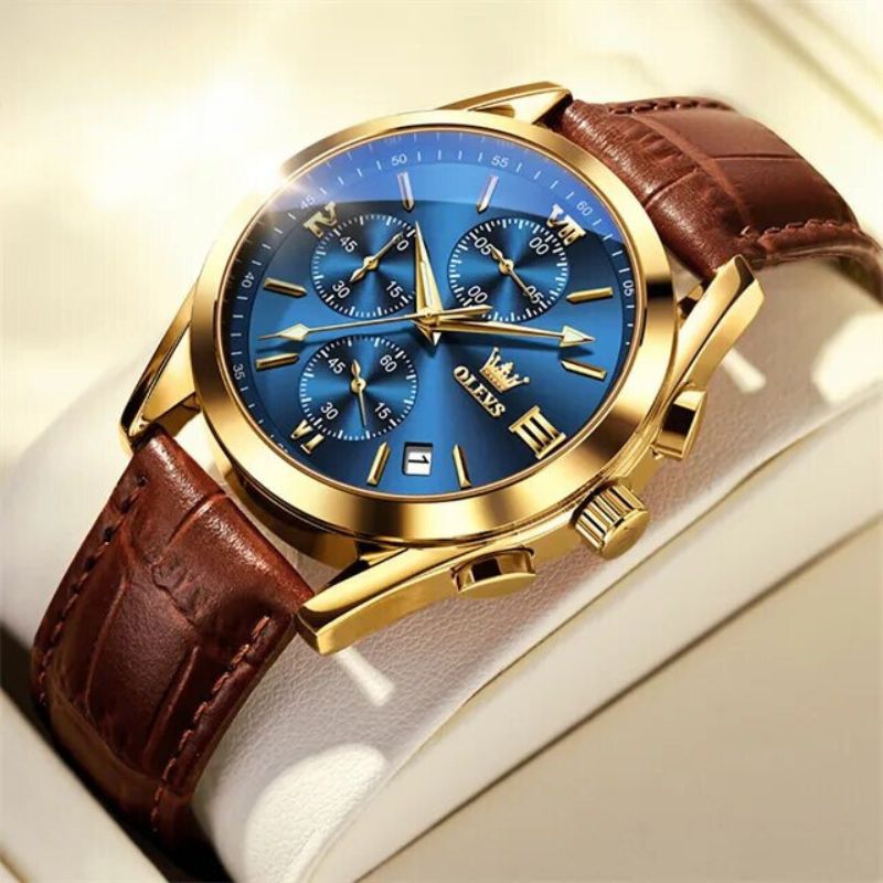 Quartz Lysende Kronograf Ur