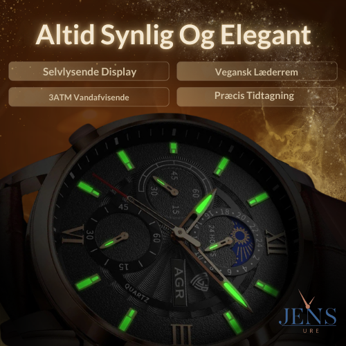 Luksus Læder Quartz Ur