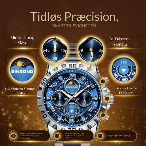 Luxury Chronograph Watch with Metal Band