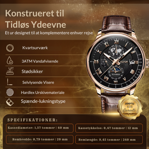 Trendyt høj-kvalitets lys kvartsur