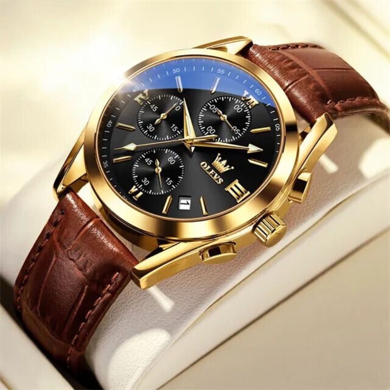 Quartz Lysende Kronograf Ur