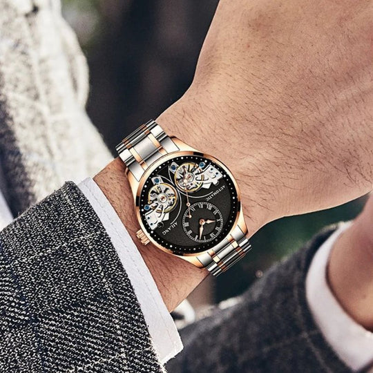 Dobbelt Tourbillon Luminøs Mekanisk Ur