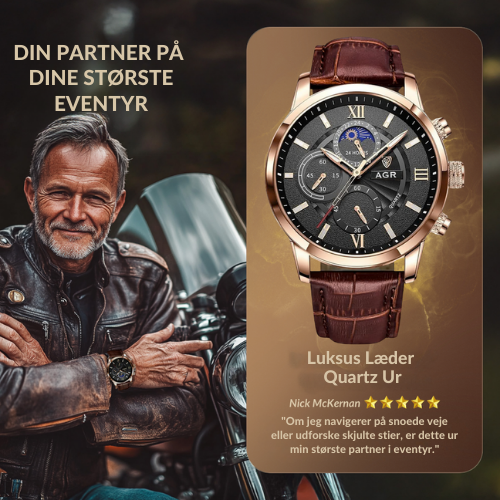 Luksus Læder Quartz Ur