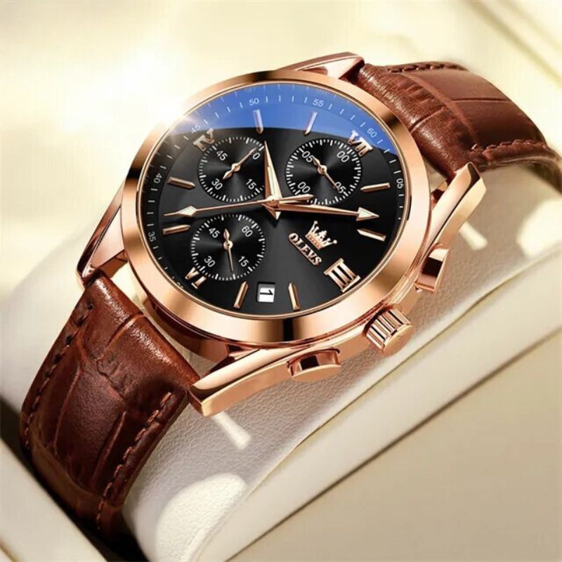 Quartz Lysende Kronograf Ur