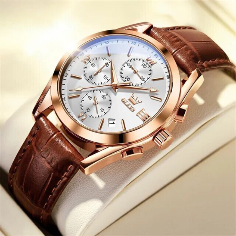Quartz Lysende Kronograf Ur