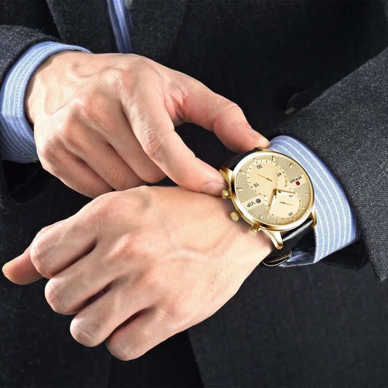 Luksus Kronograf Holdbar Kvarts Ur