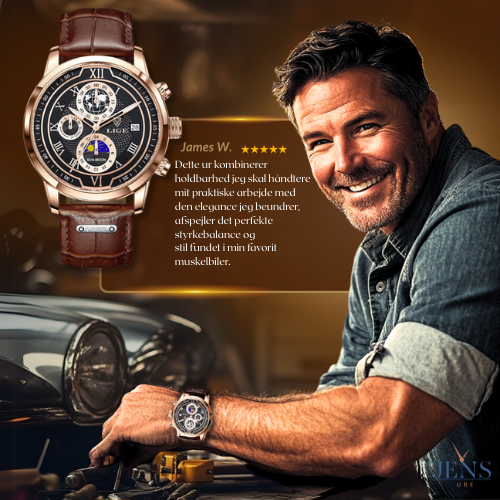 Premium Læderrem Chronograph Ur