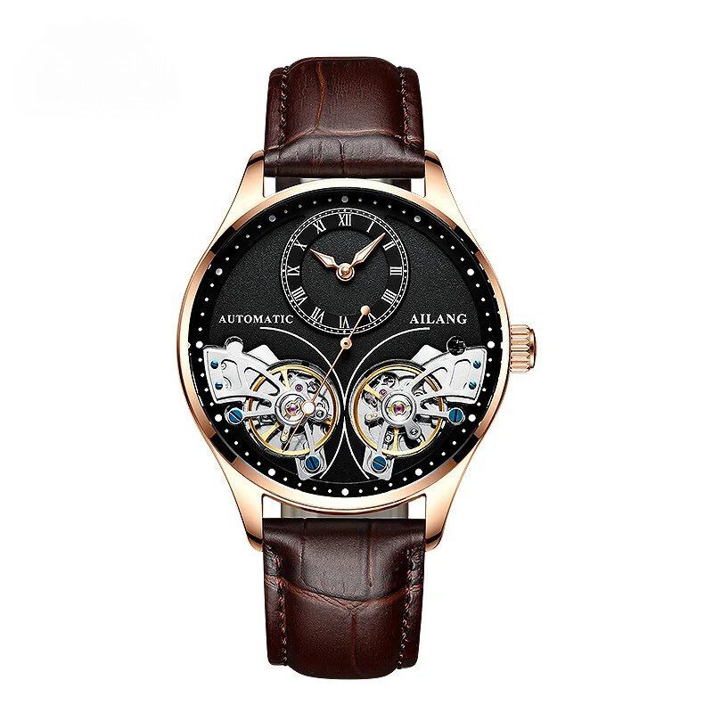 Dobbelt Tourbillon Luminøs Mekanisk Ur