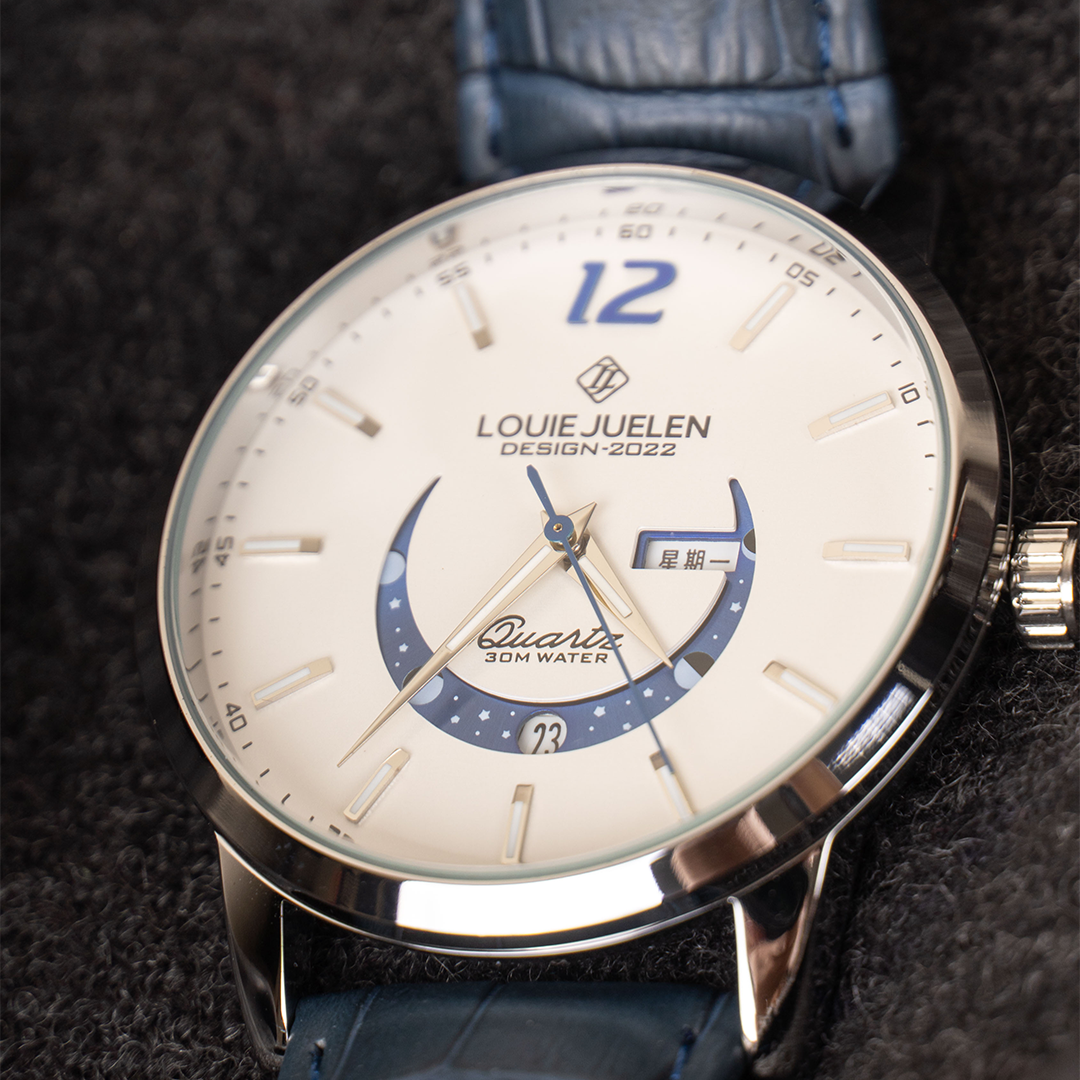 Elegant Lysende Månefase Ur