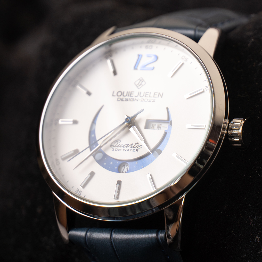 Elegant Lysende Månefase Ur