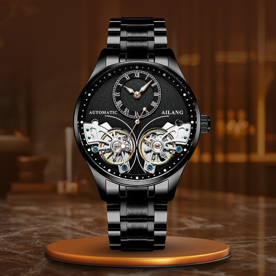 Dobbelt Tourbillon Luminøs Mekanisk Ur