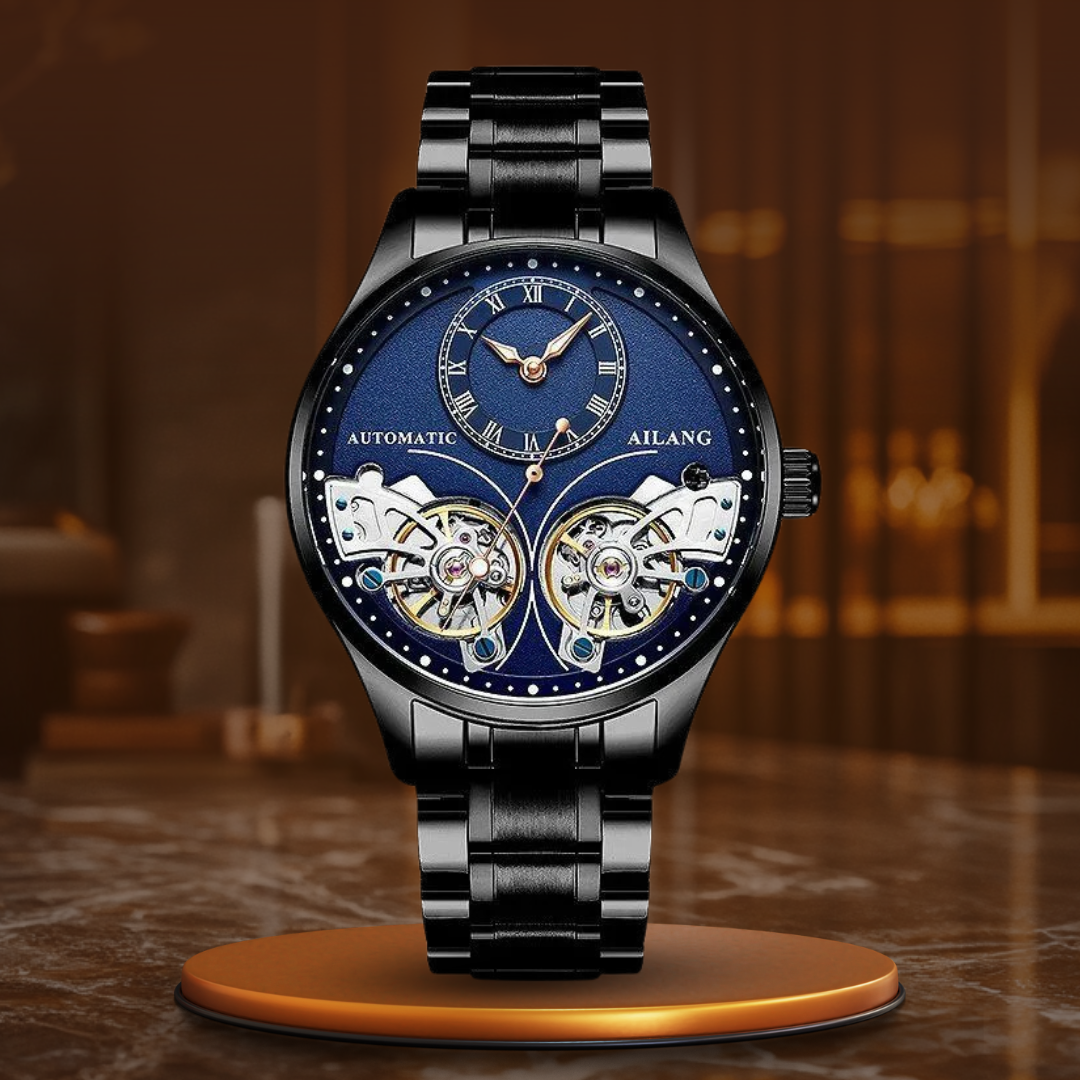 Dobbelt Tourbillon Luminøs Mekanisk Ur