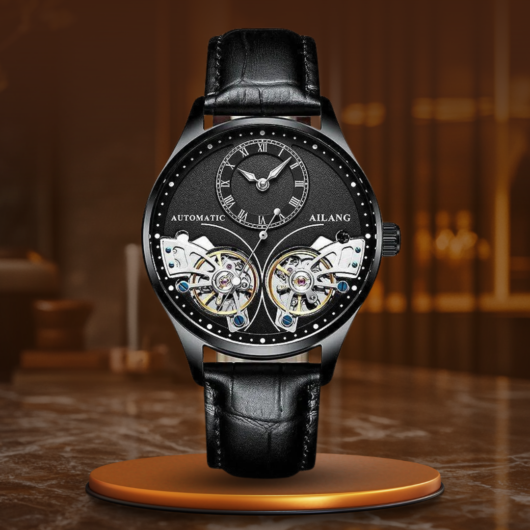 Dobbelt Tourbillon Luminøs Mekanisk Ur