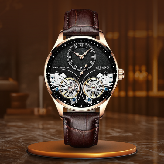 Dobbelt Tourbillon Luminøs Mekanisk Ur