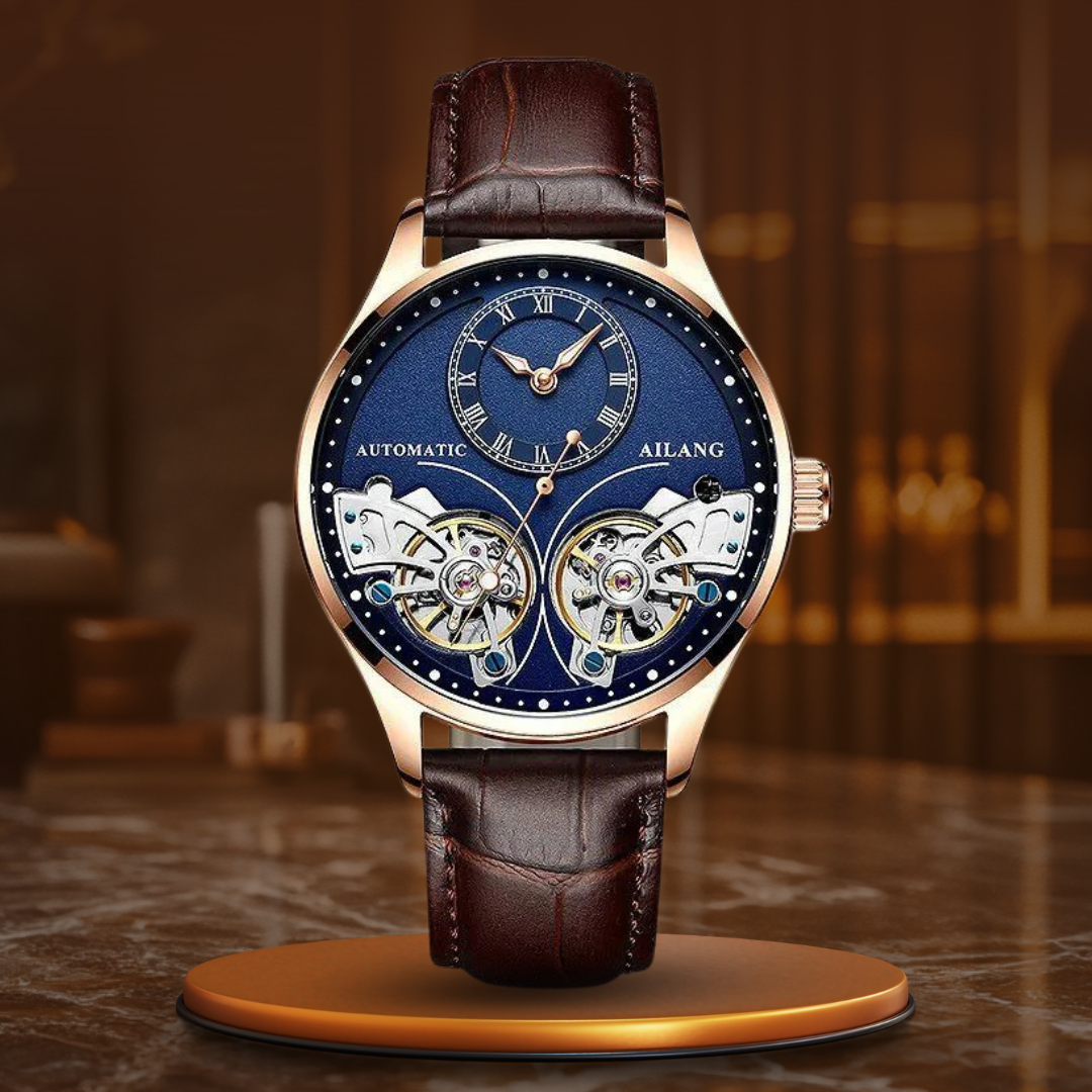 Dobbelt Tourbillon Luminøs Mekanisk Ur