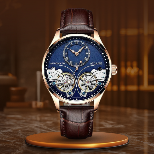 Dobbelt Tourbillon Luminøs Mekanisk Ur