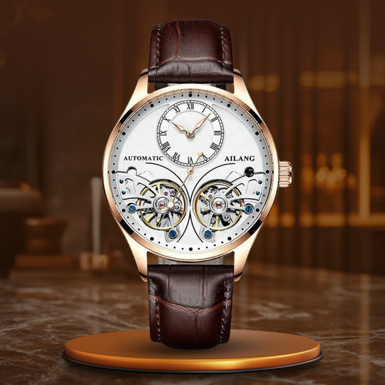 Dobbelt Tourbillon Luminøs Mekanisk Ur