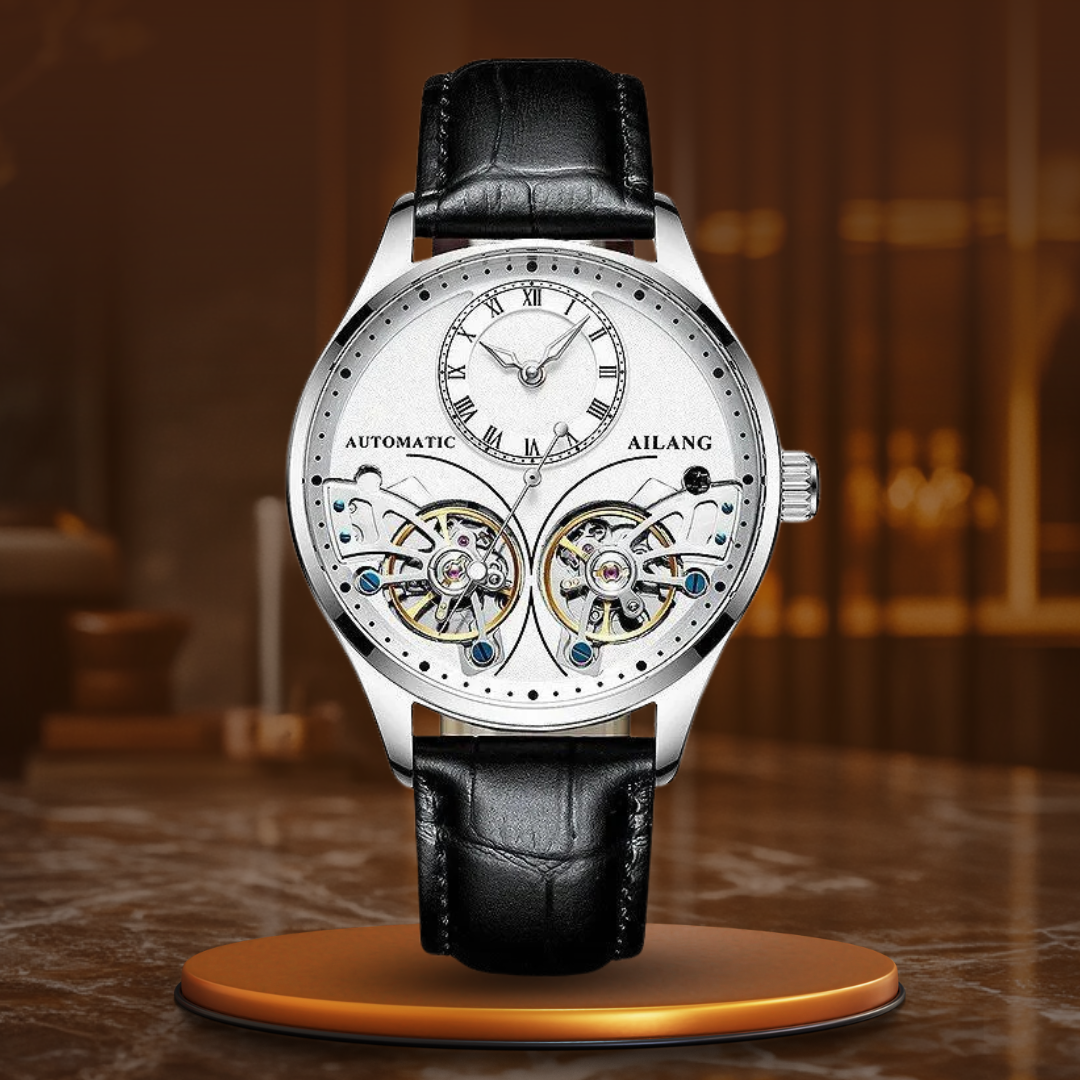 Dobbelt Tourbillon Luminøs Mekanisk Ur