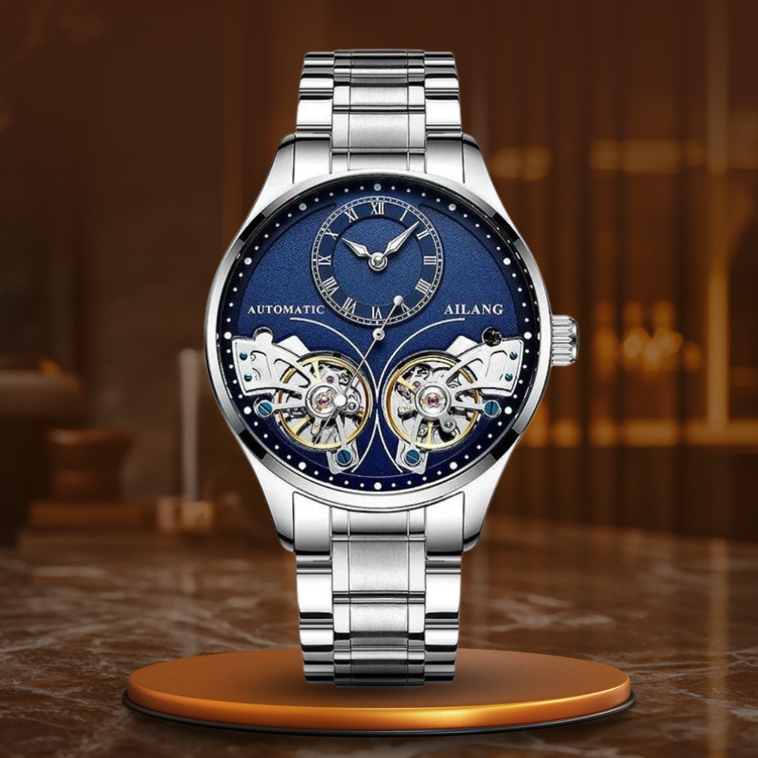 Dobbelt Tourbillon Luminøs Mekanisk Ur
