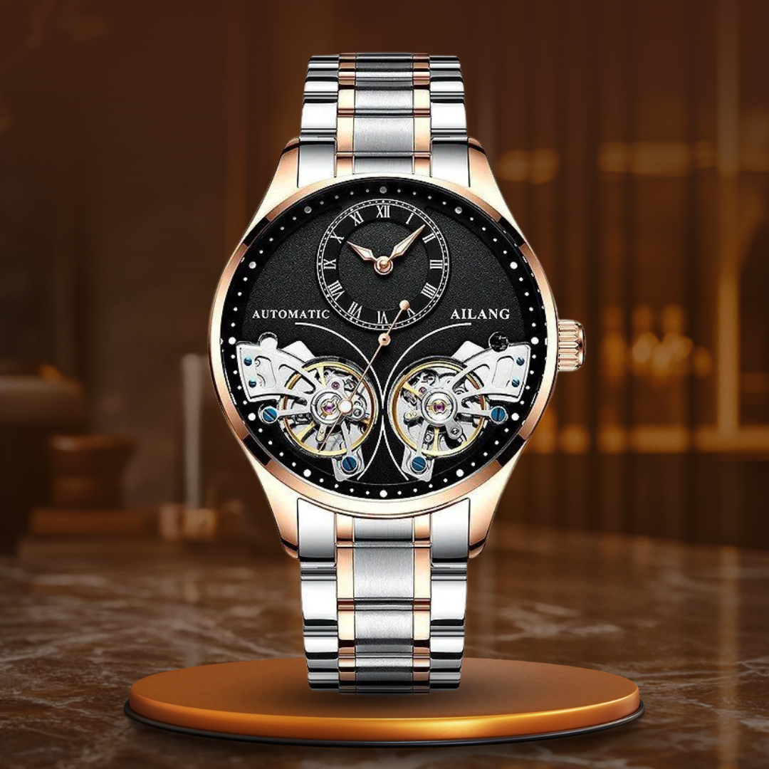 Dobbelt Tourbillon Luminøs Mekanisk Ur