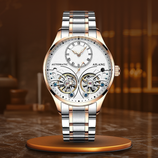 Dobbelt Tourbillon Luminøs Mekanisk Ur
