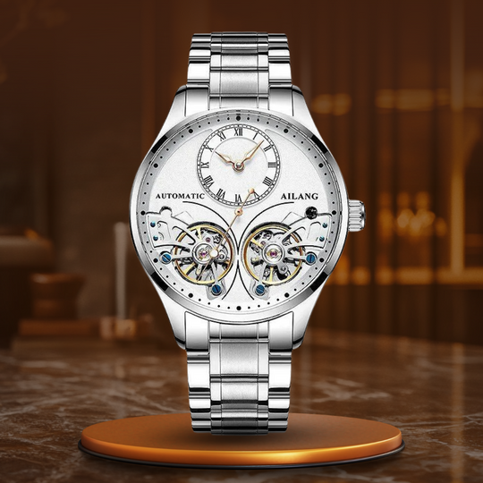 Dobbelt Tourbillon Luminøs Mekanisk Ur