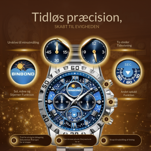 Luxury Chronograph Watch with Metal Band