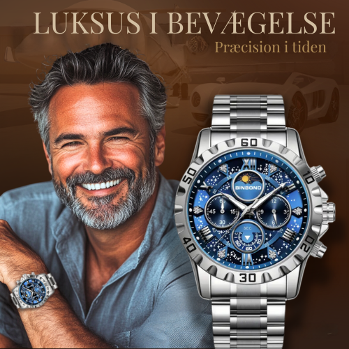 Luxury Chronograph Watch with Metal Band