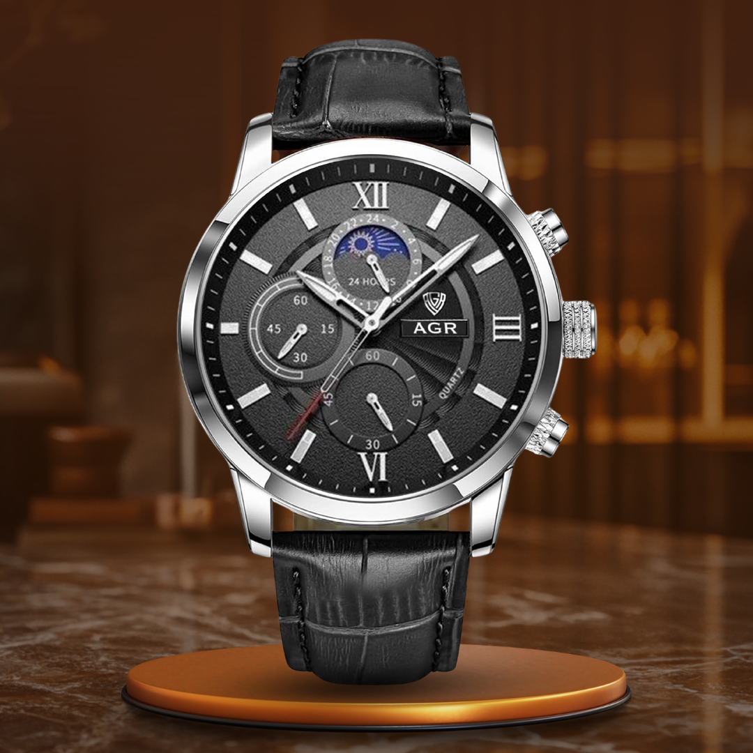 Luksus Læder Quartz Ur