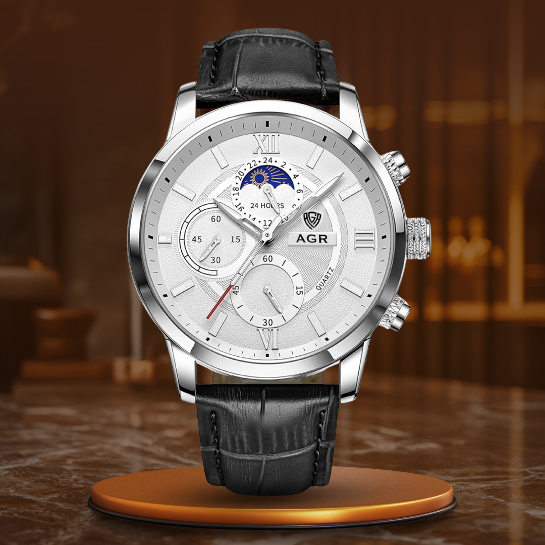 Luksus Læder Quartz Ur