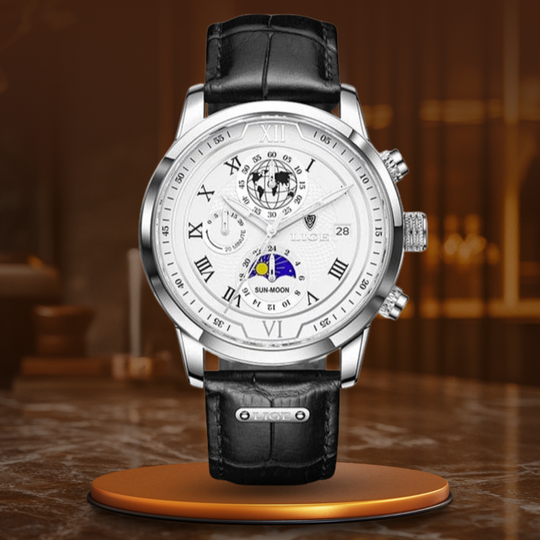 Premium Læderrem Chronograph Ur