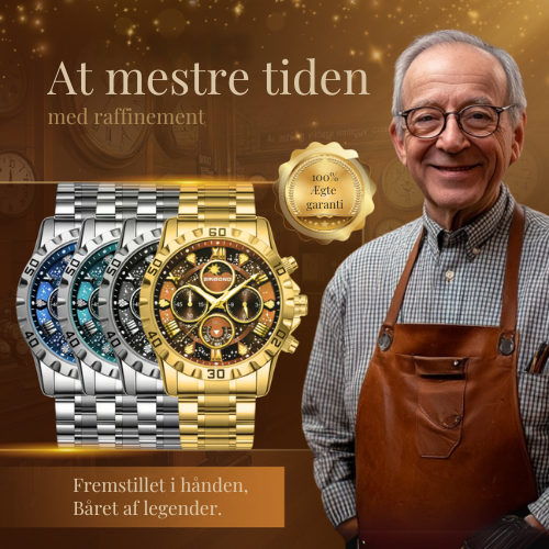 Luksus Kronograf Ur med Metalrem