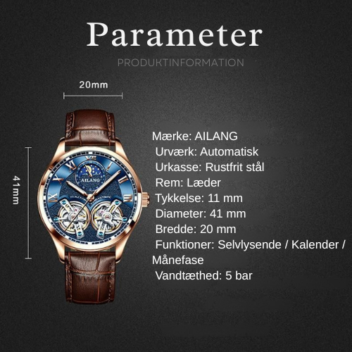 Tourbillon Design Erhvervsmekanisk Ur