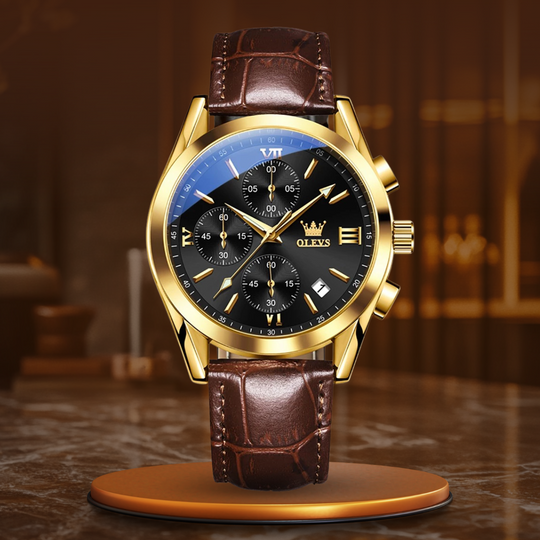 Quartz Lysende Kronograf Ur