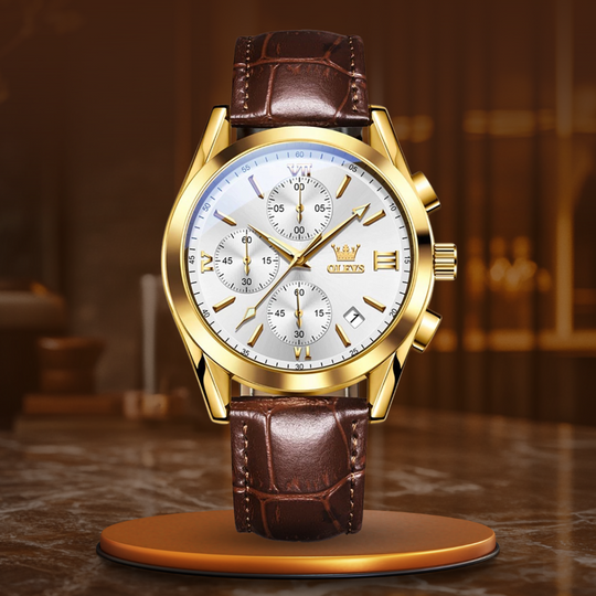 Quartz Lysende Kronograf Ur