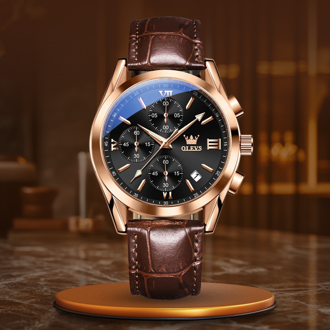 Quartz Lysende Kronograf Ur