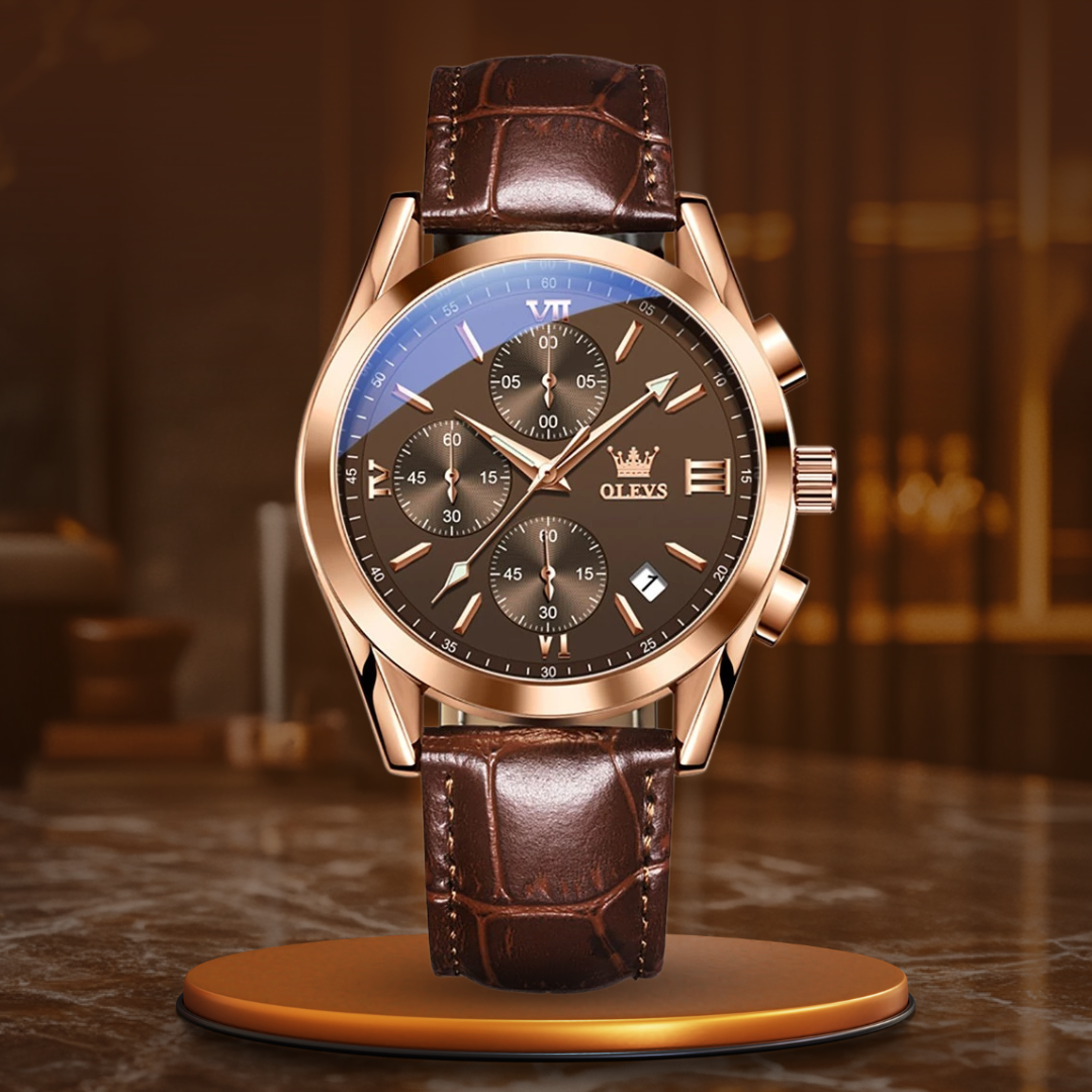 Quartz Lysende Kronograf Ur