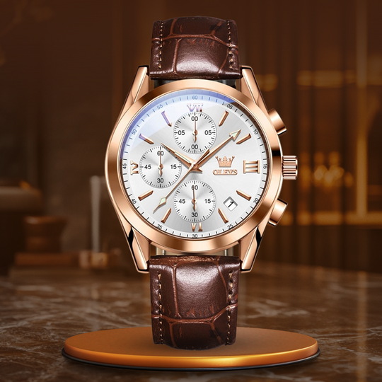 Quartz Lysende Kronograf Ur