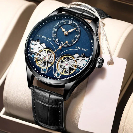 Dobbelt Tourbillon Luminøs Mekanisk Ur