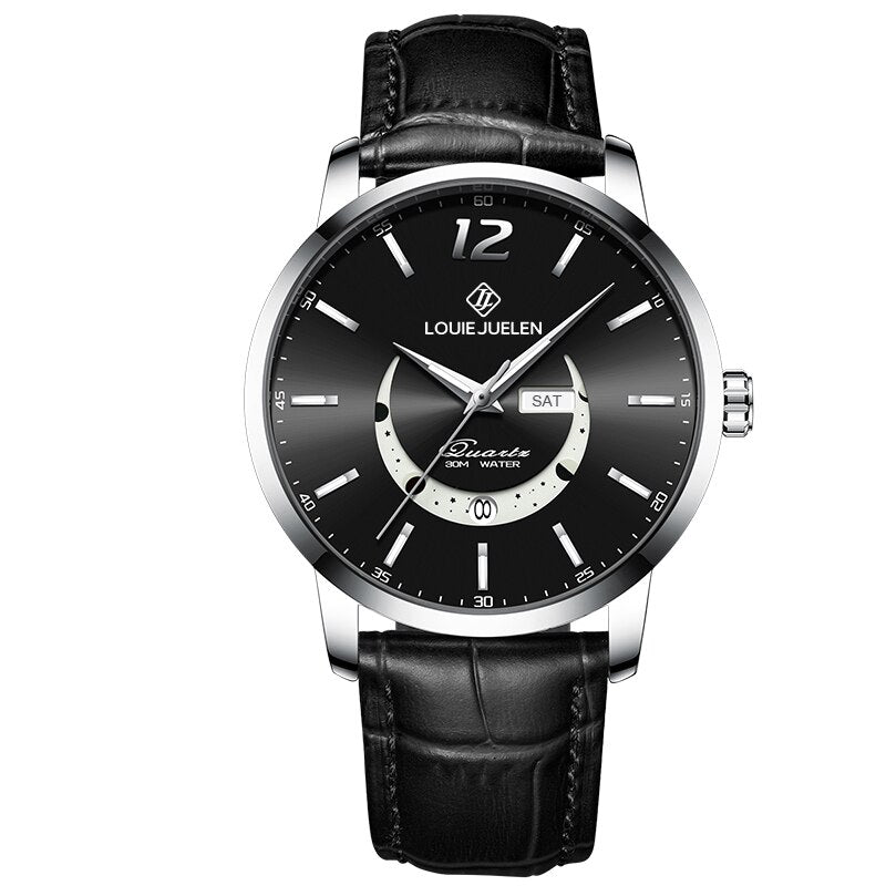 Elegant Lysende Månefase Ur