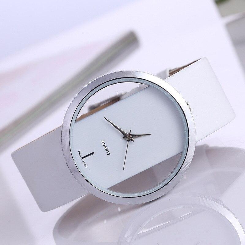 Elegant transparent urskive kvartsur